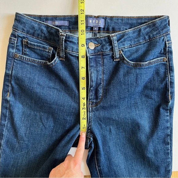 NYDJ Lift Tuck Technology Mid Rise Medium Wash Ankle Skinny Jeans 4 Slimming - Picture 5 of 9